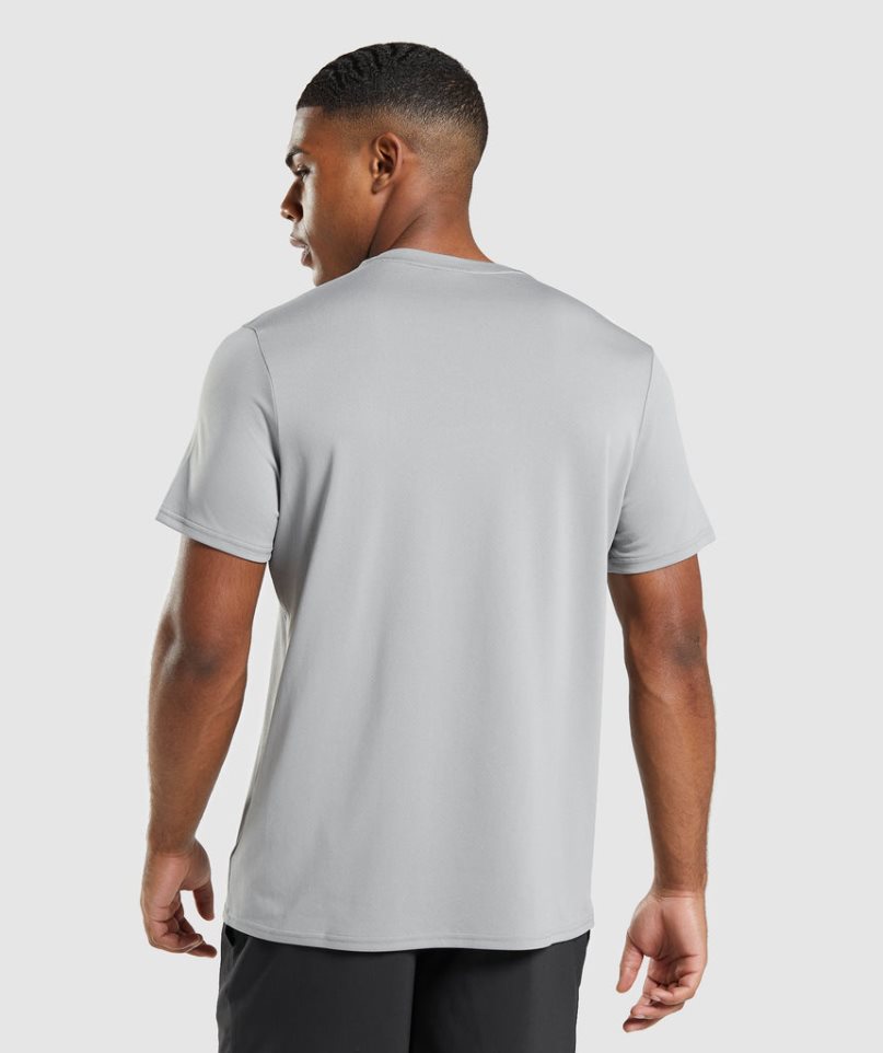 Men's Gymshark Arrival Regular Fit T-Shirts Light Grey | CA A713D8